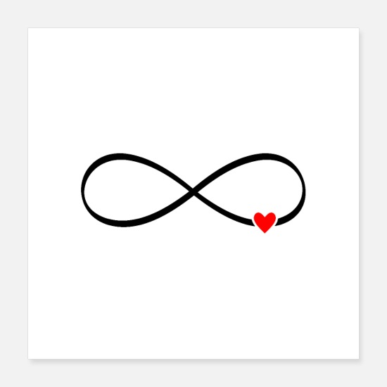 infinity heart love gift poster Poster 16x16