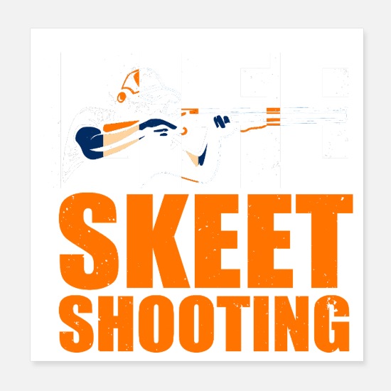 Skeet Shooting Sports Clay Pigeon Poster 8x8