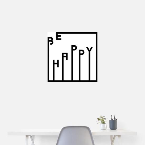 BE HAPPY Poster 24x24