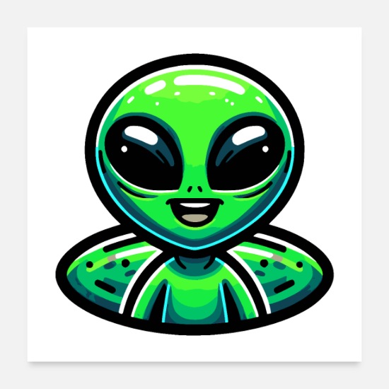 Alien Happy Poster 24x24
