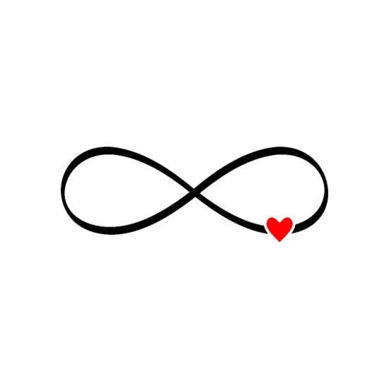 infinity heart love gift poster Square Magnet
