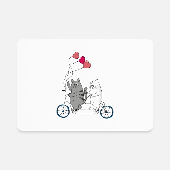 Cats on a bicycle Rectangle Magnet