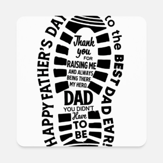 Best Dad Ever Circular Lamp Design Square Magnet