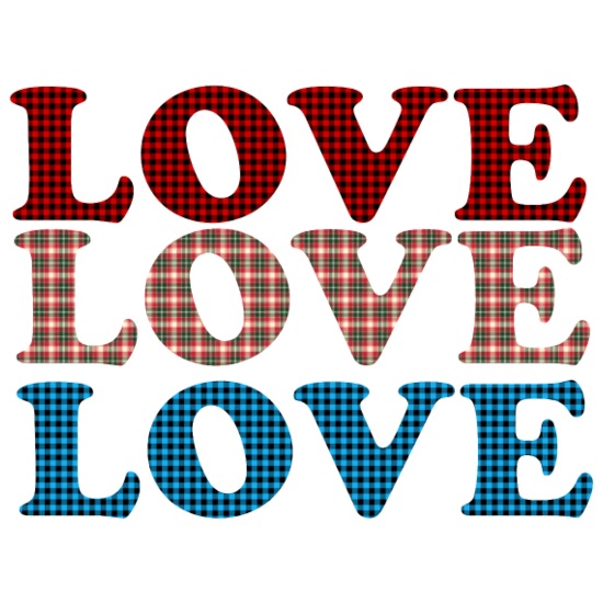 Love Love Love Rectangle Magnet
