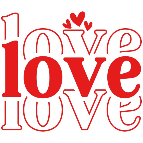 Love Love Love Rectangle Magnet