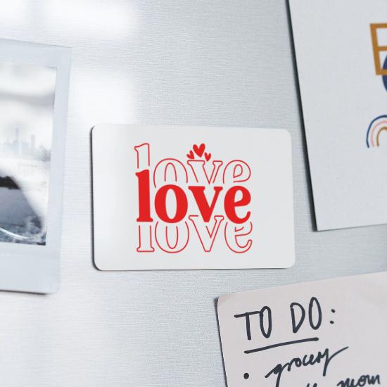 Love Love Love Rectangle Magnet