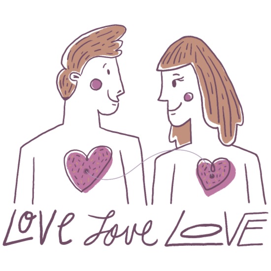 love love love Square Magnet