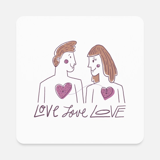 love love love Square Magnet