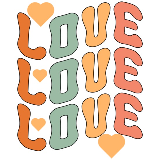 Love,Love,Love Rectangle Magnet