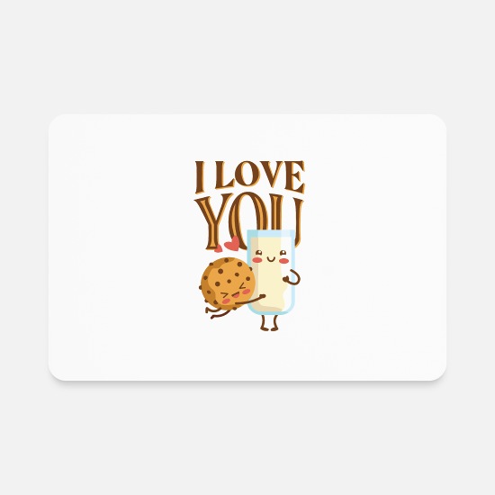 I love you cookie with milk glass Rectangle Magnet