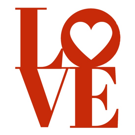 LOVE, LOVE, LOVE. Square Magnet