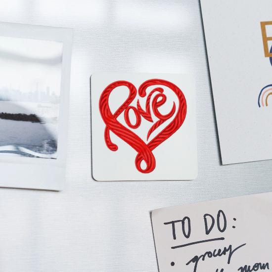 LOVE, LOVE, LOVE. Square Magnet