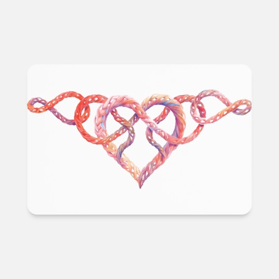 Rope Love Heart Shape Print Rectangle Magnet