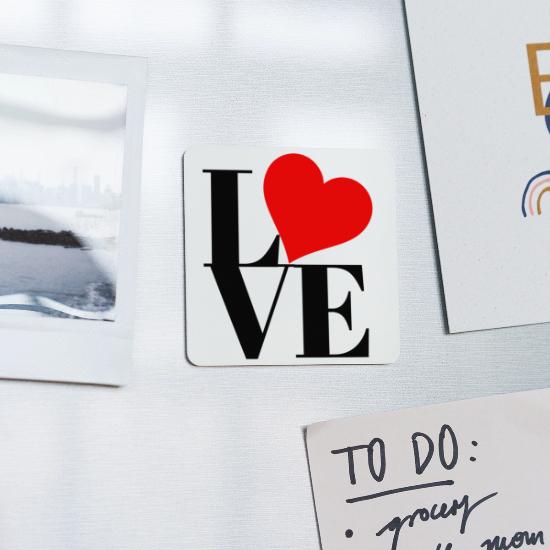 LOVE, LOVE, LOVE. Square Magnet