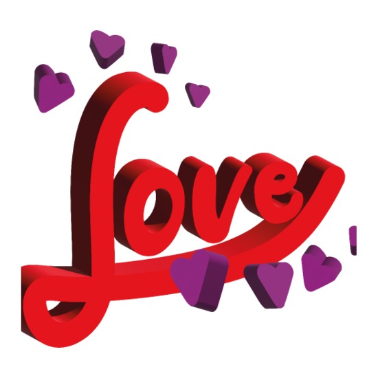Love, love, love Square Magnet