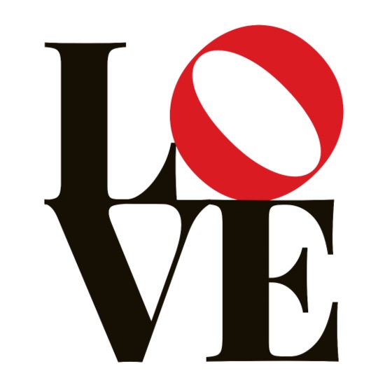 LOVE, LOVE, LOVE. Rectangle Magnet