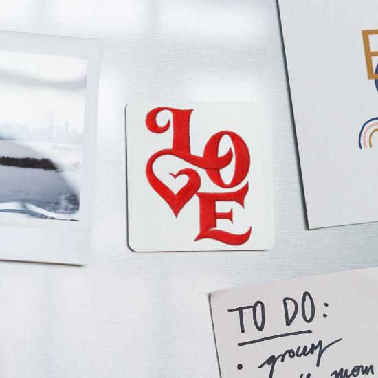 LOVE, LOVE, LOVE. Square Magnet