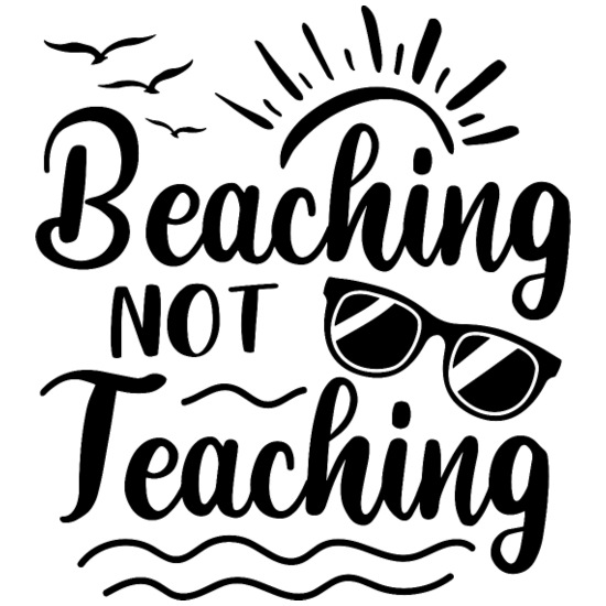 Beaching Not Teaching Unisex Baseball T-Shirt