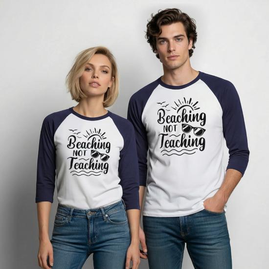 Beaching Not Teaching Unisex Baseball T-Shirt
