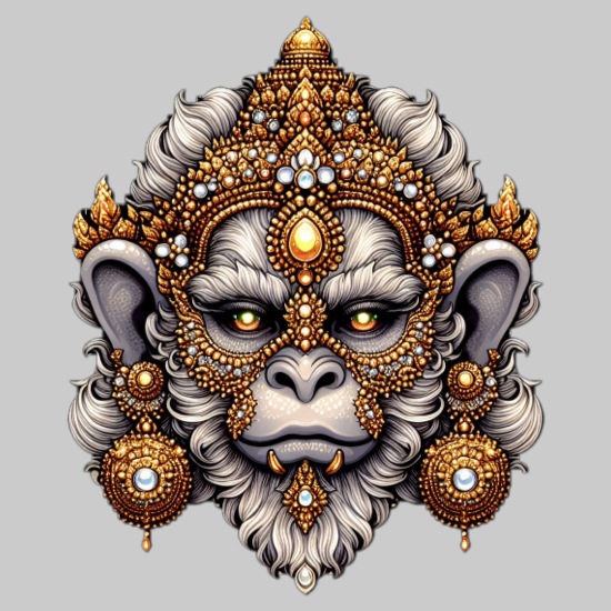 Hanuman Vanara Deva Monkey God Son of Vayu Men’s Organic T-Shirt